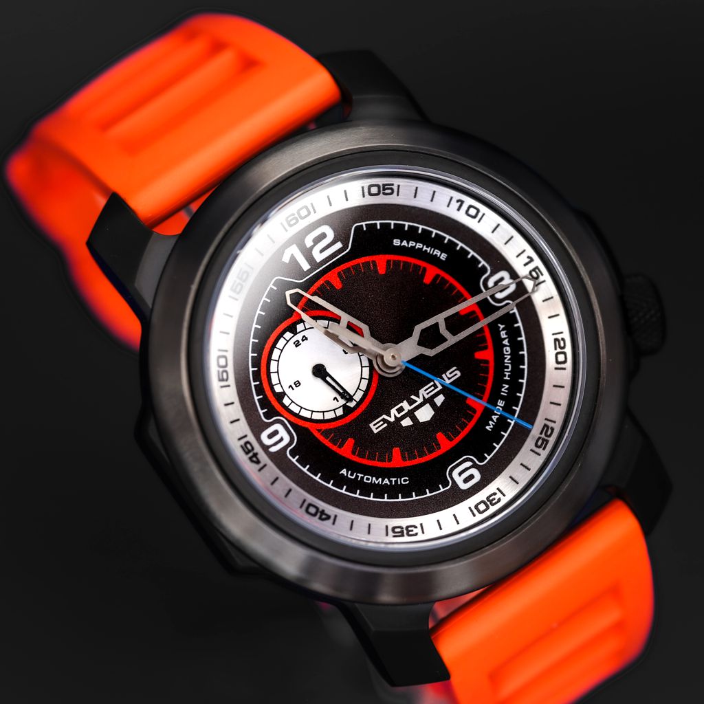 Evolvens® ORANGE-BLAZE 44 mm Editable Automatic Watch