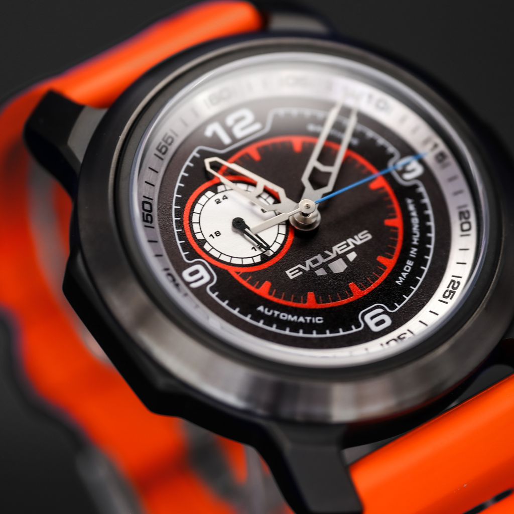 Evolvens® ORANGE-BLAZE 44 mm Editable Automatic Watch