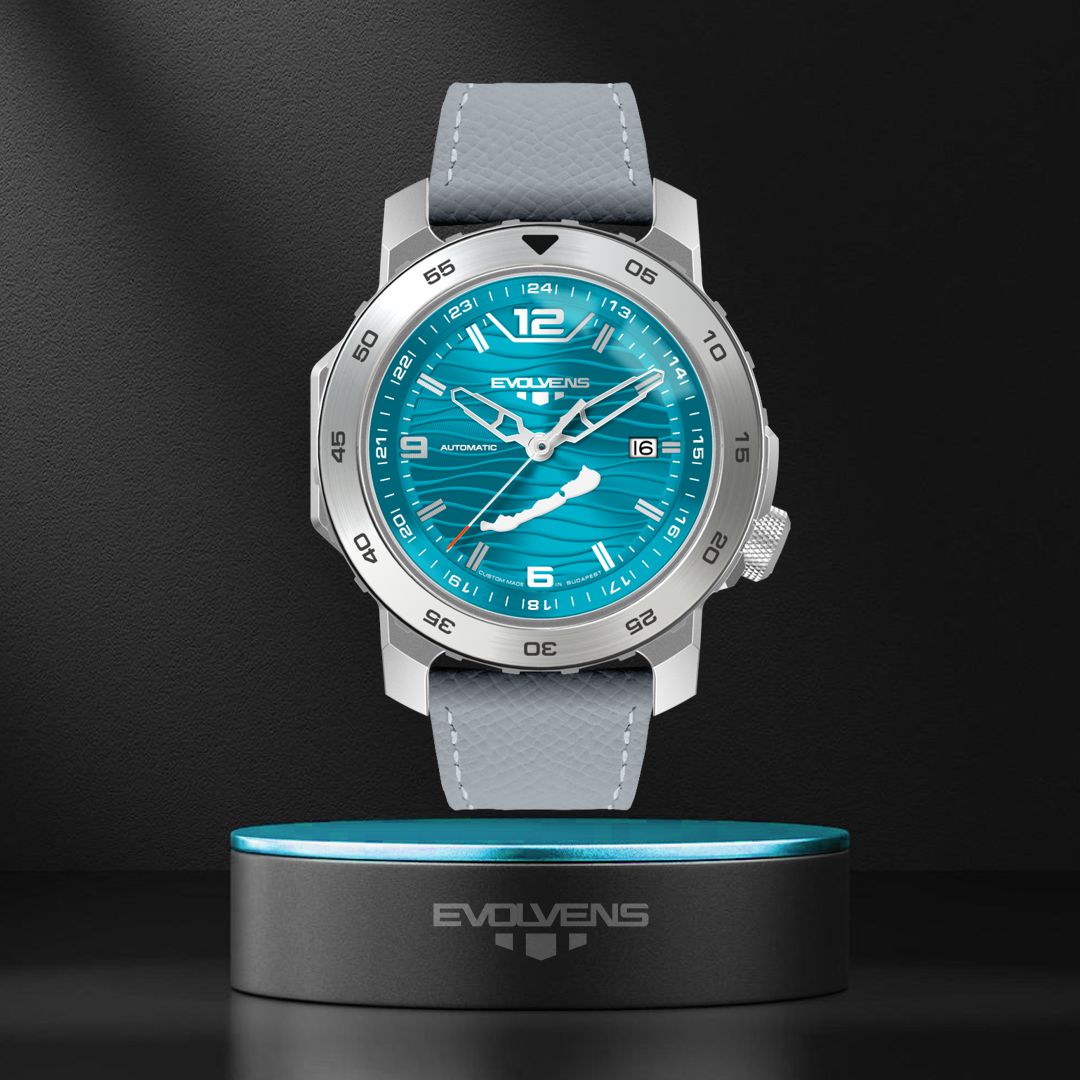 Evolvens® BALATON-Azure (Silver) 44 mm Automatic Watch