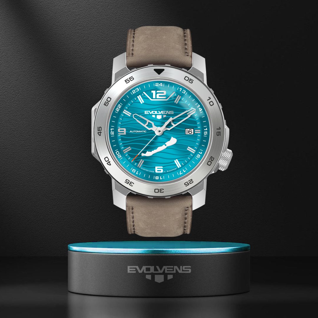 Evolvens® BALATON-Azure (Silver) 44 mm Automatic Watch