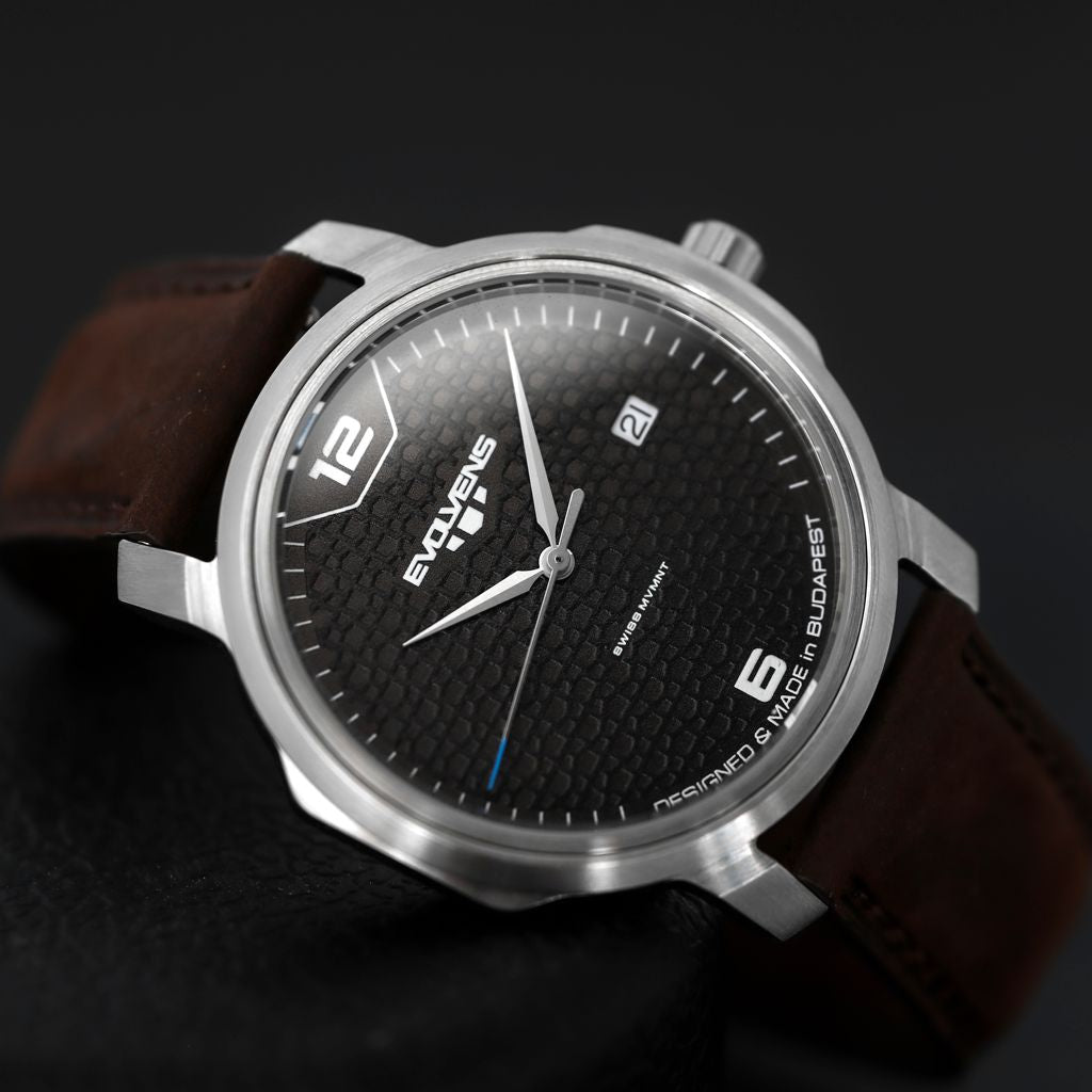 Ceas editabil Evolvens® COAL PULSE 40 mm