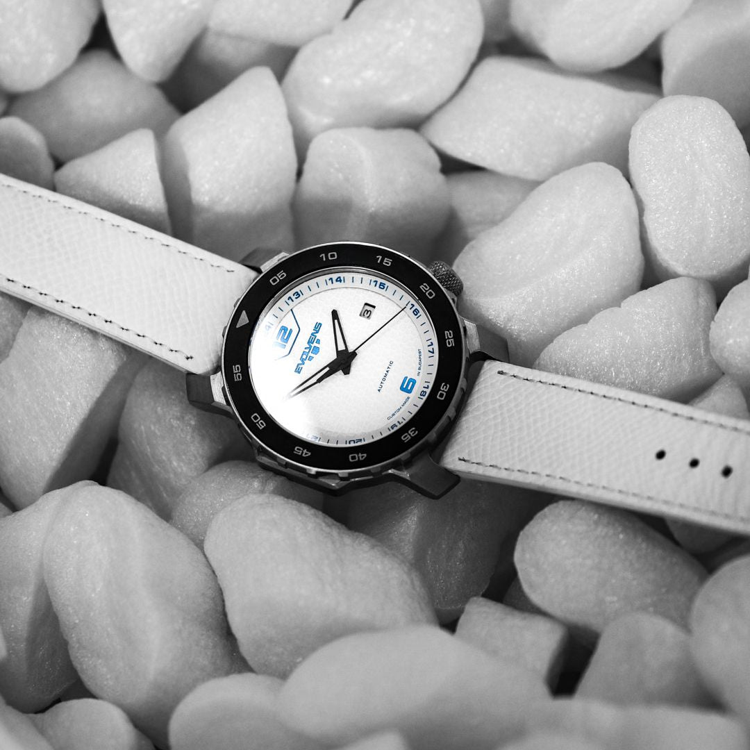 Ceas automat editabil Evolvens® WHITE MIRAGE 44 mm
