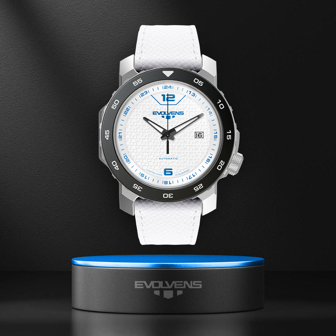 Ceas automat editabil Evolvens® WHITE MIRAGE 44 mm