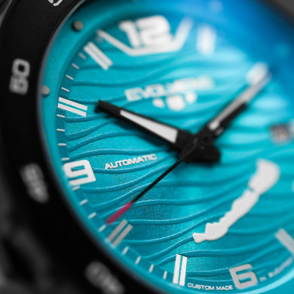 Evolvens® BALATON-Azure (Black) 44 mm Automatic Watch