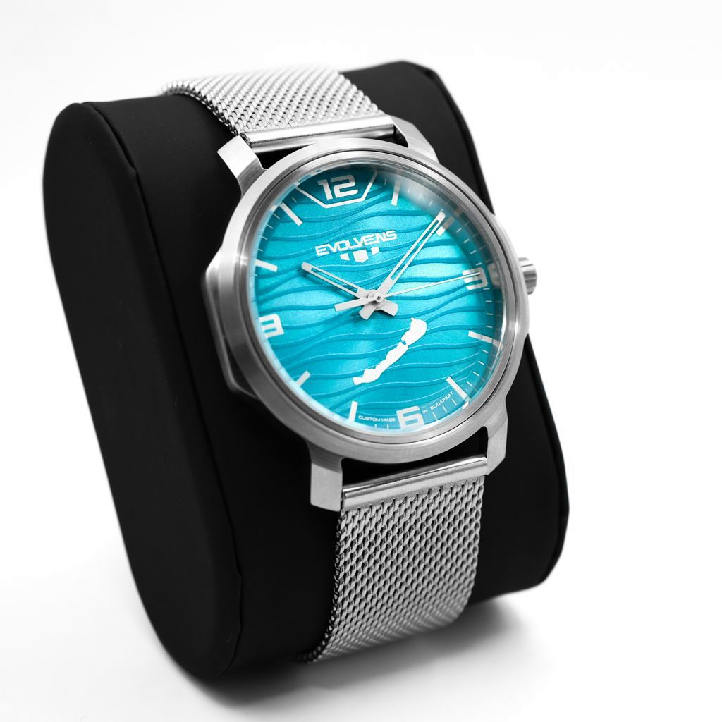 Ceas Evolvens® BALATON-Azure (Argintiu) 40 mm