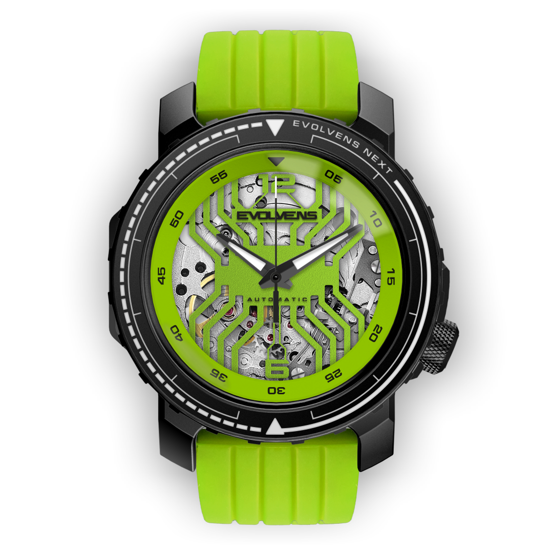 Evolvens® NEXT Acid-Green 44 mm Editable Automatic Watch