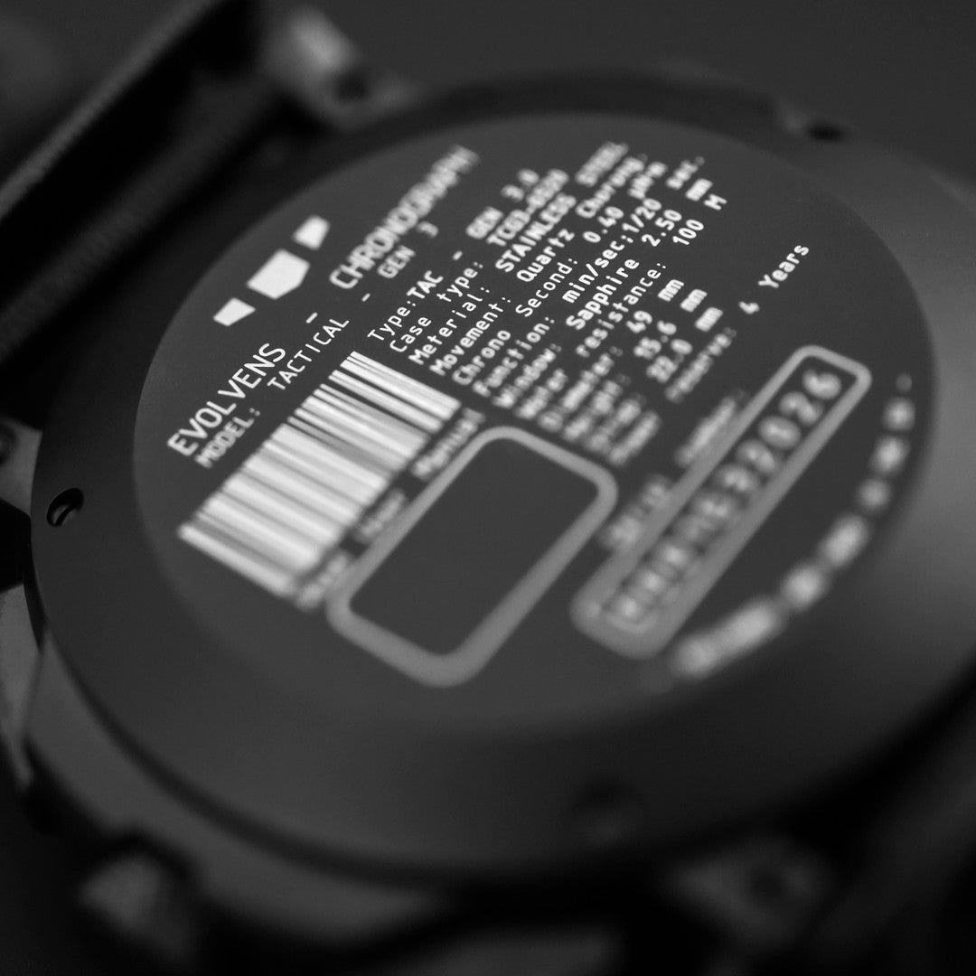 Evolvens TACTICAL - 49 mm Chronograph Military Watch - Desert
