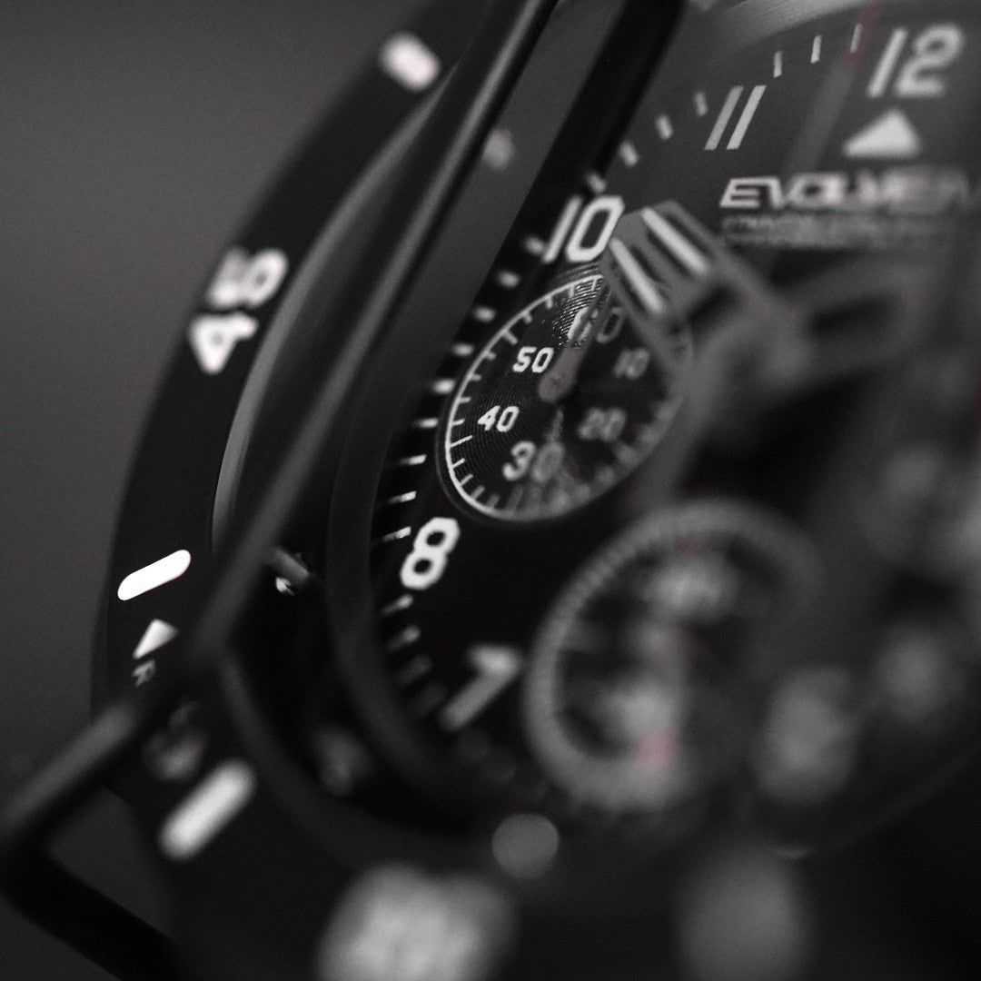 Evolvens TACTICAL - 49 mm Chronograph Military Watch - Graphite